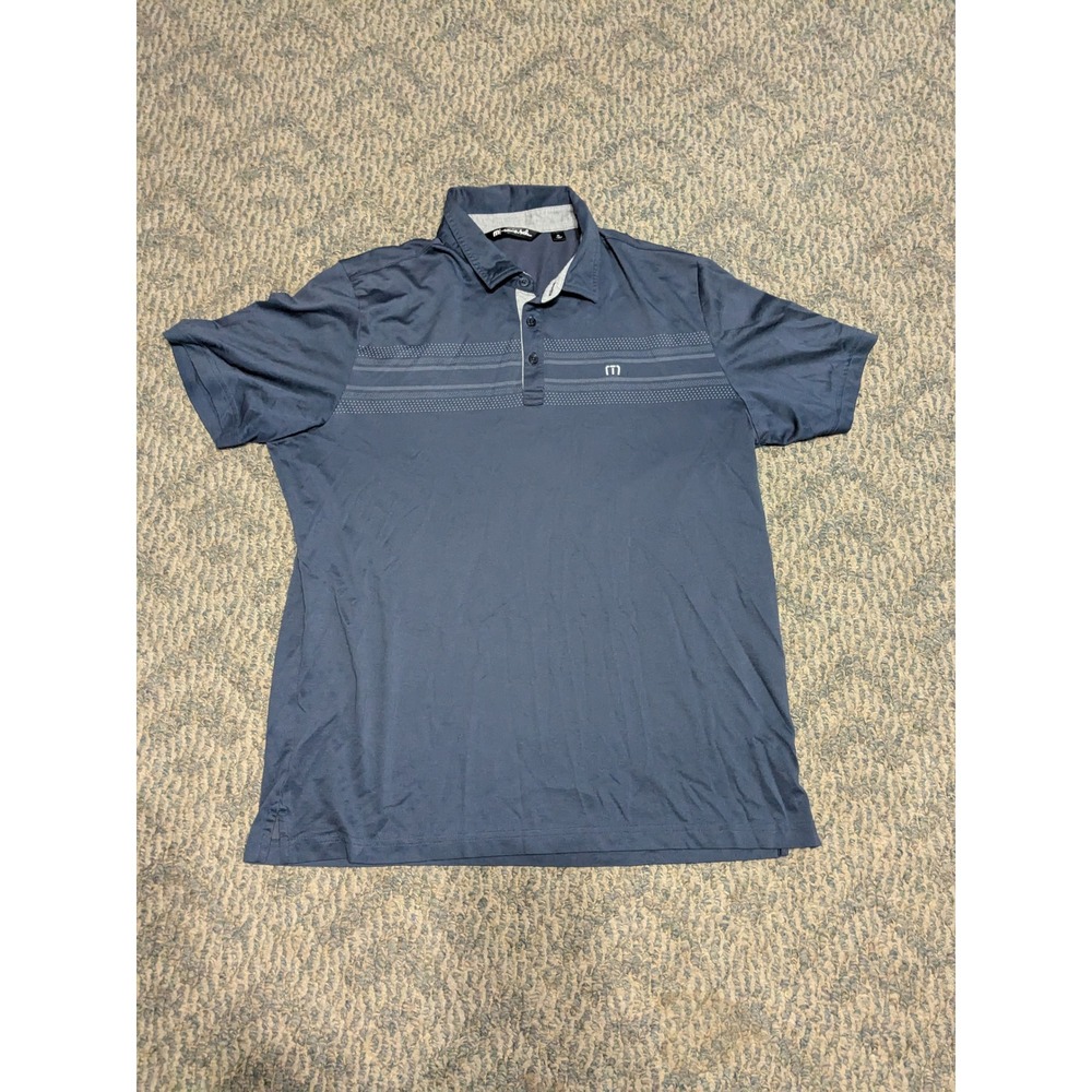 Travis Mathew Mens XL Blue Palmetto Dunes Hilton Head Golf Polo Short Sleeve